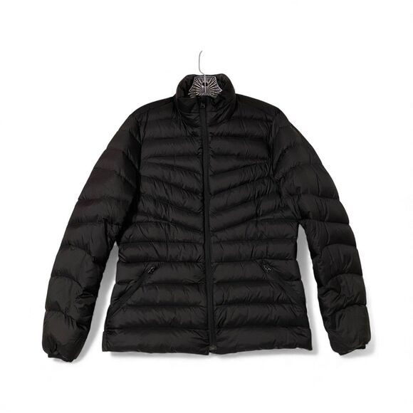 Lands' End Puffer Jacket Goose Down Women S Black Quilted Lightweight - Picture 1 of 10